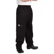 Chef Revival P024BK-S Black Cargo Poly Cotton Blend Chef Pants - S