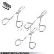 3× Eyebrow Eyelash Style Tweezer Scissor 3.4" Hair Remover Beauty Makeup Tools
