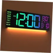 16" Large Digital Wall Mount Clock, Count Down Timer with 16 inches Black
