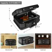 Home Safe Box Fireproof Valuables Documents Keys Passport Sturdy Waterproof