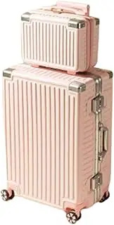 [ELUKHT] 2 Piece Set,Aluminum Frame Suitcase Set Trolley Case Universal Wheel Student Password Suitcase Boarding Cases