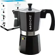 GROSCHE Milano Stovetop Espresso Maker Moka pot 12 Cup - 23.6 fl oz, Black, Stove top Coffee Maker Moka Espresso Greca Coffee Maker Brewer Percolator