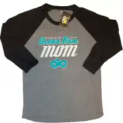 Arena Bum Raglan T Shirt Gry/Blk Graphic Print Size SMALL Brand New W Tags