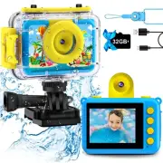 GKTZ Kids Camera - Waterproof Underwater Camera for Kids Christmas Birthday G...