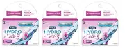 Schick Hydro Silk 3 Razor Blades Refills for Women, 12 Cartridges