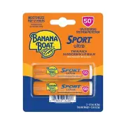 Banana Boat Sport Ultra Lip Balm Sunscreen, SPF 50, Twin Pack