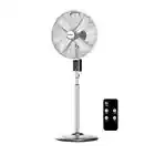 Holmes Stand Fan W/ Remote Control 16" Adjustable Height Oscillating Chrome