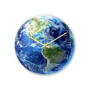 CC023 Creative Earth Pattern Wall Clock Mute Wall Clock Quartz Wall Clock For Home Office Decorations