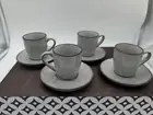Ocean Espresso Cups with Saucers Set of 4, 3.34oz Espresso Cup
