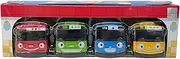 Tayo the Little Bus, 4 Metal Vehicles Set, Pull Back Mini Cars