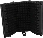 Hoement Gaming Mic Windscreen Cover Microphone Sound Absorber Filter Shield Black Foldable Ideal for/vocal Recording