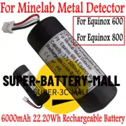 For Minelab Equinox 600 & Equinox 800 Metal Detector 6000mAh Replacement Battery