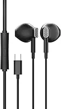 USB C Wired Earbuds – Premium Type C Earphones with Mic, Noise-Isolating Sound | Wired in-Ear Headset, Heavy Bass Stereo Earphones, Comfortable Fit for Work, Travel, gamings, Music Listening