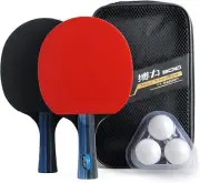 Training Table Tennis Ping Pong Set 2 Premium Paddles Rackets Bats 3 Balls an