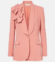 [Elie Saab] Elie Saab Floral-appliqué blazer AU 14 pink