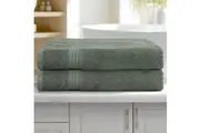 2 Pack Bath Sheets Set Cotton Extra Large Towel Green