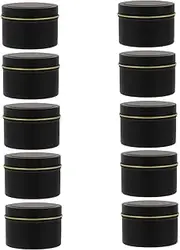 Beatifufu Set of 10 Practical Tinplate Canisters Aromatherapy Candle Jars for Candy Tea Sugar