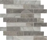 MSI SMOT-GLSIL-6MM 11-13/16" x 11-13/16" Linear Mosaic Sheet - - Tarvos