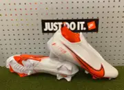 Nike Vapor Edge Pro 360 White Team Orange Men Football Cleats AO8277-104 Size 16