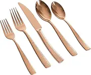 Gibson 79576.20 Stonehenge Flatware Set, 20 Piece, Rose Gold