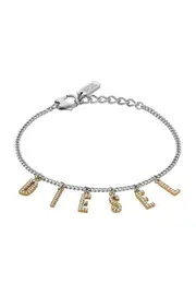 [Diesel] Diesel - Two-Tone Stainless Steel Chain Bracelet - Bracelets - Unisex - Silver UNI Silver