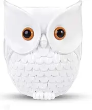 Amazon Exclusive Brand, Japan Alexa KS-082 Echo Dot 3rd Tabletop Holder, 3rd Generation, Owl, Animal, Cute, Cable Storage, Holder, Stand, Storage Stand, Accessory Stand, Accessories, Space Saving, Easy Operation (Alexa Echo Dot 3rd, White)