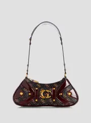 GUESS Women's Brown Logo Mintha Shoulder Bag