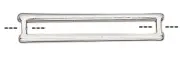 Bead Frame, 2 Silver Plated Pewter 19x3.5mm Rectangle Delica Seed Bead Holders