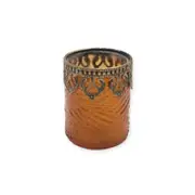 Moroccan Style Tealight Holder Orange D7x8.5cm