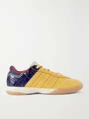 [adidas Originals] adidas Originals - + Wales Bonner Samba Millennium Paneled Suede And Croc-effect Leather Sneakers - Yellow - UK 5.5 UK 5.5 Yellow