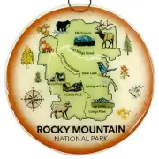Rocky Mountain National Park Christmas Tree Ornament - Art Glass Light Catcher