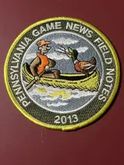 2013 PENNSYLVANIA GAME NEWS FIELD NOTES PATCH " 4" DIAMETER