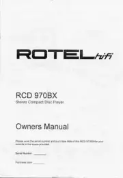 Rotel RCD-970BX CD Player Owners Manual