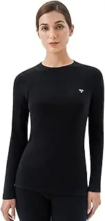 [TEKPLORE] Thermal Underwear Womens - Base Layer Fleece Lined Top for Women, Long Sleeve Shirt Layering for Winter Cold Weather