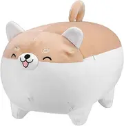 Auspicious beginning 19.6" Shiba Inu Plush Toy Anime Corgi Kawaii Smiling Plush Dog Soft Pillow, Big Stuffed Animals Plush Toy Christmas Birthday Gifts