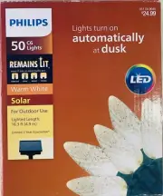 Philips 50 C6 Lights Warm White Solar Powered Automatically At Dusk