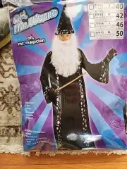 Oh Mr. Wizard Adult Costume with Hat and Robe Fits Size up to 40