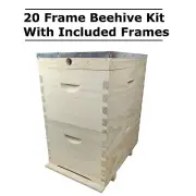 10 Frame Double Beehive Kit 20 x Frames Bee Box NZ Pine Timber Bee Hive Wooden