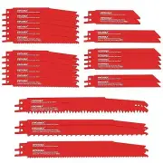 HYCHIKA 32-Piece Reciprocating Saw Blade Set Metal Wood Cutting Blades with Case