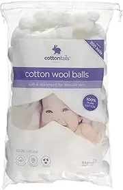 COTTONTAILS Cotton Wool Balls for Baby |Soft and Absorbent for Delicate Skin | Hypoallergenic | Degradable Cotton Balls |