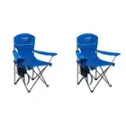 2x Quest Outdoors Steel Frame/Polyester Little Mutha Camp Chair Regal Blue