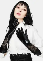Changeling Child Satin Lace Gloves