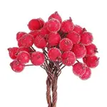 40PCS/ BOUQUET MINI ARTIFICIAL BERRY VIVID RED HOLLY BERRY B