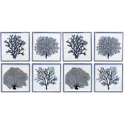 8pc LVD Ceramic Coasters Home/Dining Table Protector Square 9x9cm Classic Coral