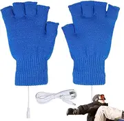 [Generic] USB Heated Gloves for Women and Men, USB Heated Mitten Electric Warm Winter Heated Gloves, Winter Hand Warmer Rechargeable Portable Heated Gloves for Running, Indoor and Outdoor, Skiing, Riding