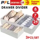 Underwear Drawer Organizers Divider Closet Socks Storage Boxes Bra Container