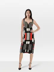 Abstract Zip Detail Dress