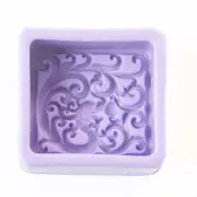 Classic Square With Fractal Waves Silicone Soap Mould
