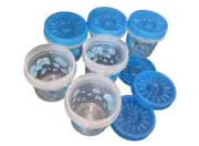 BPA Free 6 PCS Container Storage Food Clear Plastic/ Twist to Lock