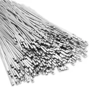 500 Pcs Metal Zip Ties 304 Stainless Steel Zip Ties Heavy Duty Self Locking 220